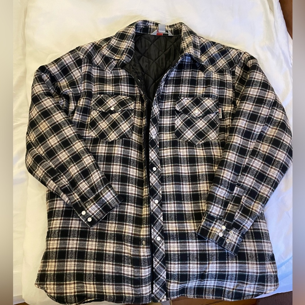 WORKKING plaid quilted flannel men’s jacket